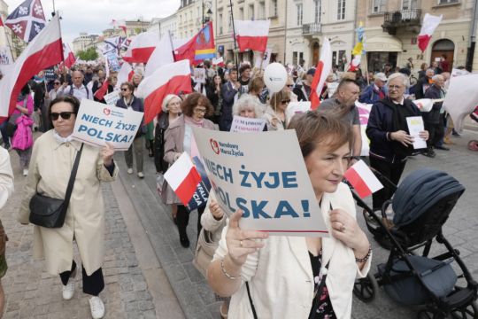 Polish Opponents Of Abortion March Against Recent Steps To Liberalise Strict Law