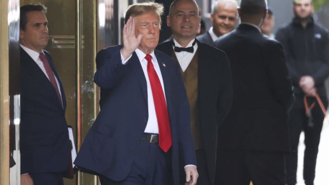 Trump Arrives At Court For Start Of Jury Selection In Historic Hush Money Trial