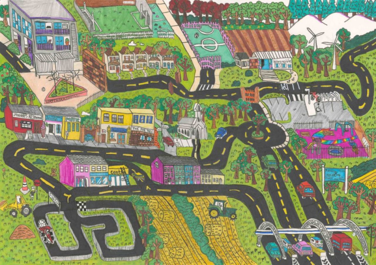 Second Prize In Category D Of The 2024 Texaco Children's Art Competition Was Won By Cork Student, Philippa Costello (Age 10), A Pupil At Watergrasshill National School, For Her Work Entitled ‘My Community’.