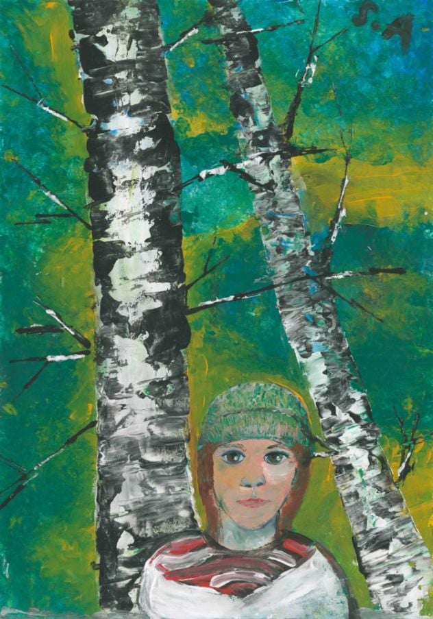 First Prize In Category E Of The 2024 Texaco Children's Art Competition Was Won By 8-Years Old Clare Student, Sinéad Azkorbebeitia, From Ennis Art School, For Her Self-Portrait.