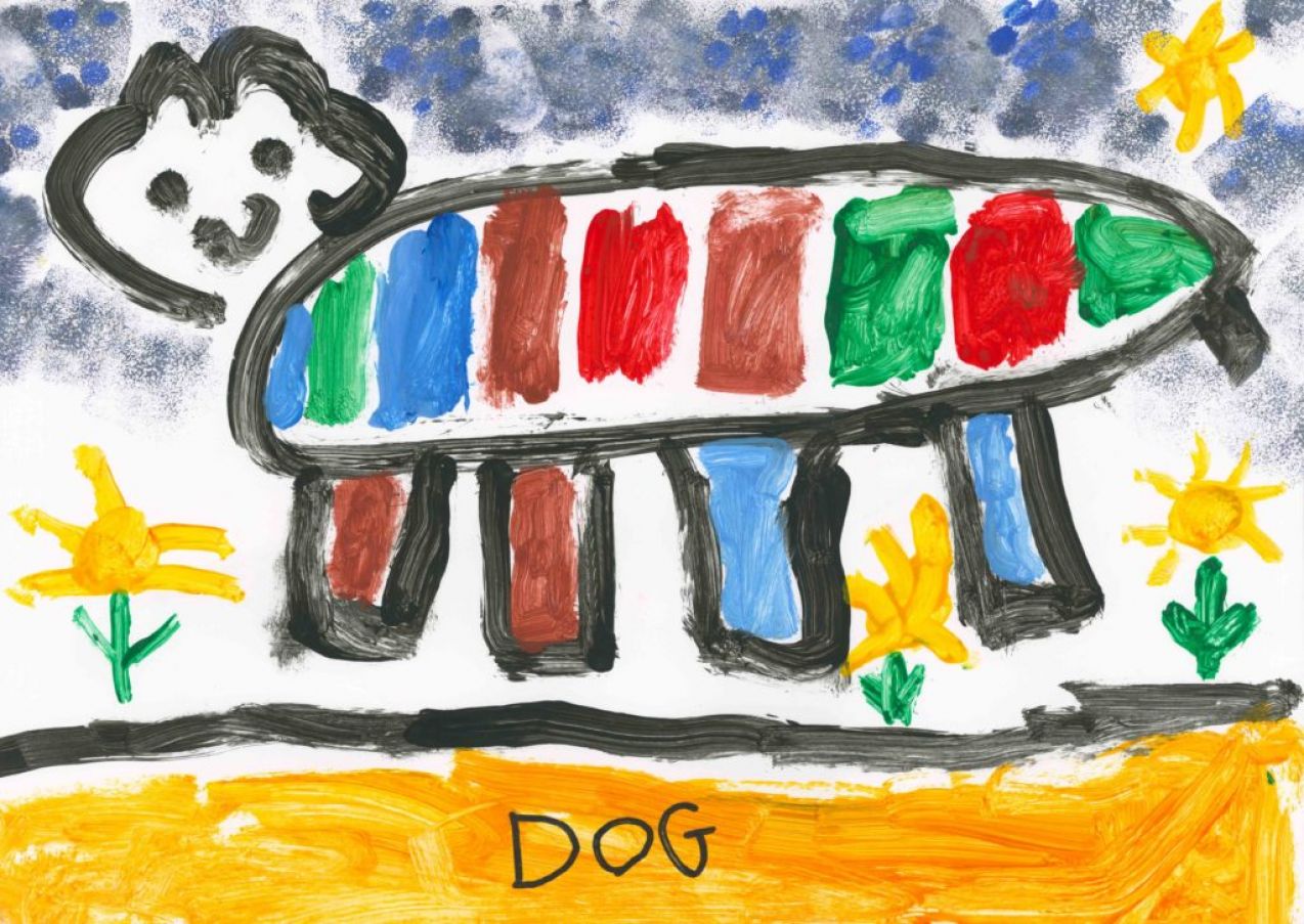 First Prize In Category F – The Youngest Age Group In The 2024 Texaco Children's Art Competition – Was Won By 4-Years Old Louth Student, Tadhg Traynor, From Rainbow Club, Drogheda, For His Work Entitled ‘Dog’.