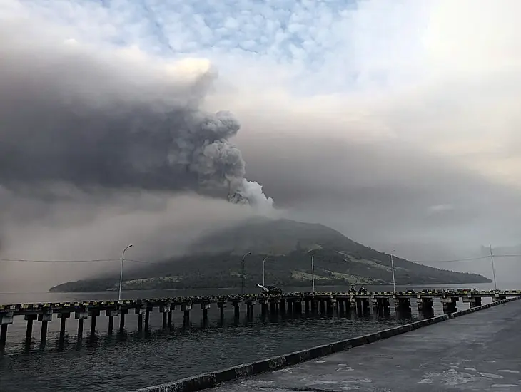 Thousands Evacuated And Tsunami Alert Issued After Indonesian Volcano Eruption