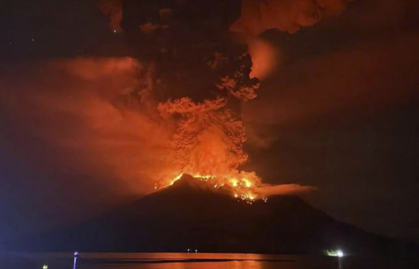 Thousands Evacuated And Tsunami Alert Issued After Indonesian Volcano Eruption