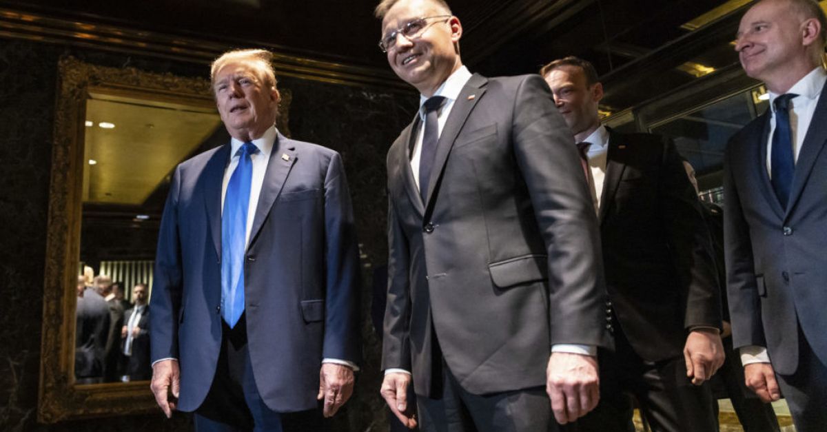 Бившият президент на САЩ Доналд Тръмп се срещна с полския