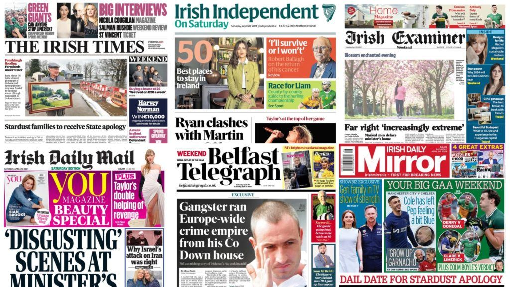 What the papers say: Saturday's front pages
