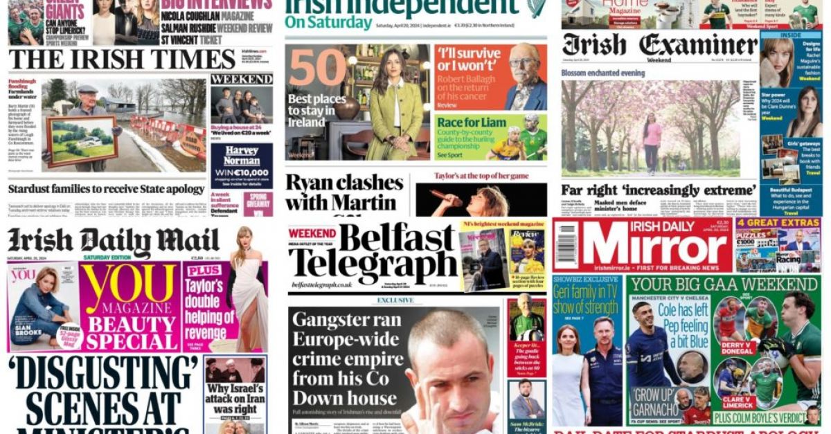 Ето най големите статии в ирландските вестници тази събота Irish