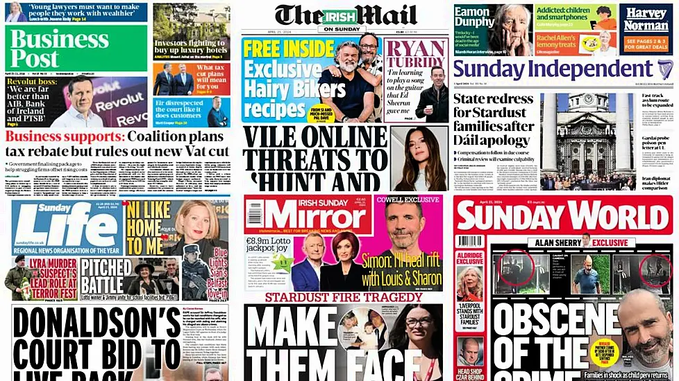 What The Papers Say: Sunday's Front Pages