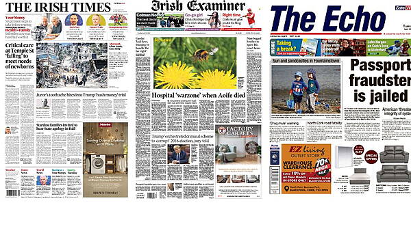 Kildare Nationalist — What the papers say: Tuesday's front pages - Vimarsana News