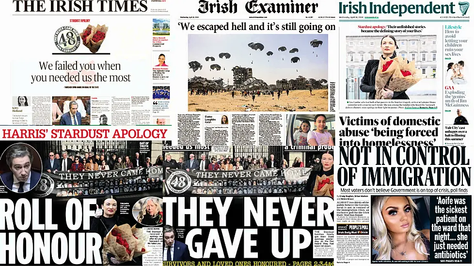 What The Papers Say: Wednesday's Front Pages