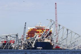 First Cargo Ship Passes Through New Channel After Baltimore Bridge Collapse
