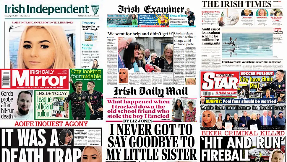 What The Papers Say: Friday's Front Pages