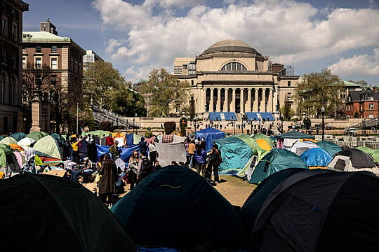 Us Student Anti-War Protesters Vow To Continue Demonstrations