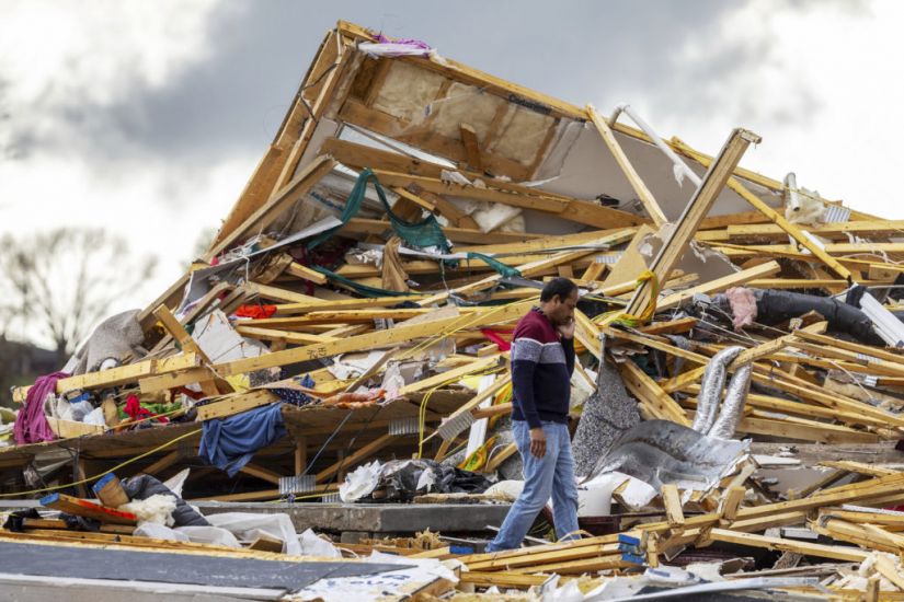 Residents Sift Through Rubble After Tornadoes Demolish Homes