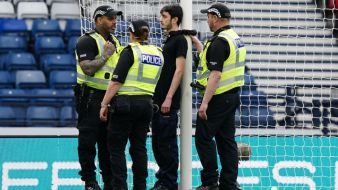 Protester Ties Themselves To Hampden Goalpost To Delay Scotland-Israel Qualifier