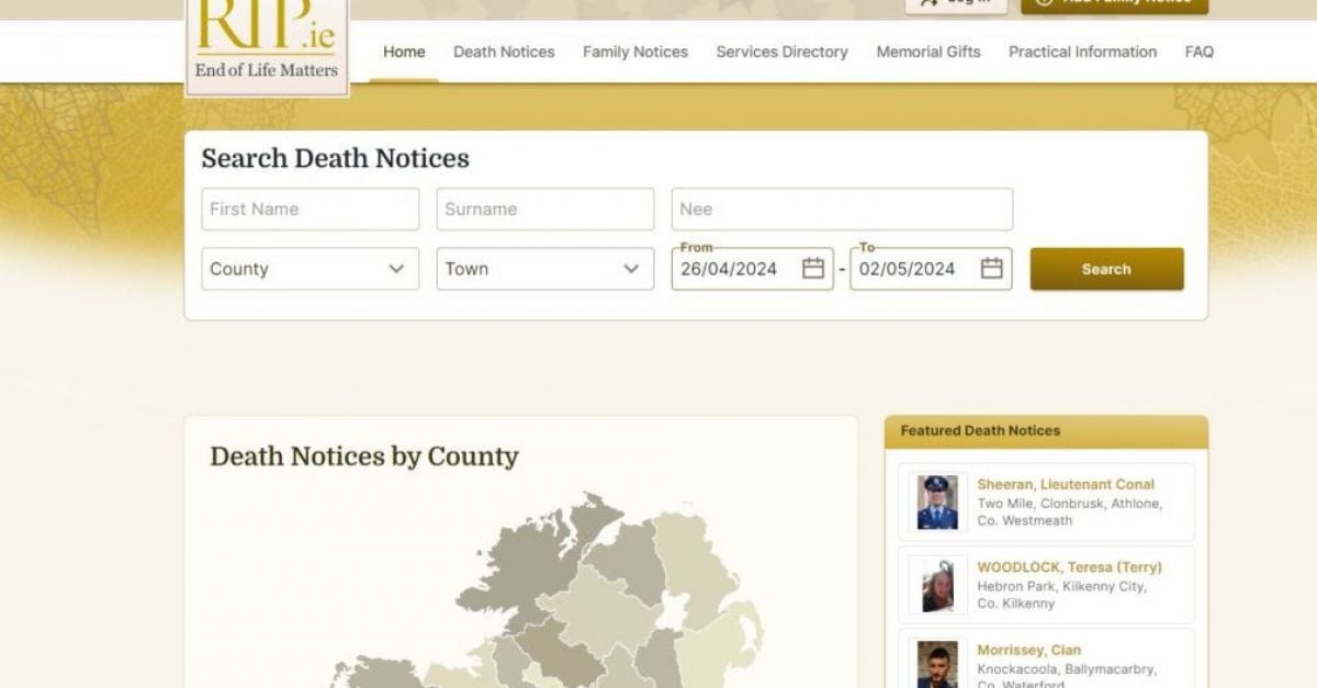 Irish Times Group придобива уебсайта RIP.ie
