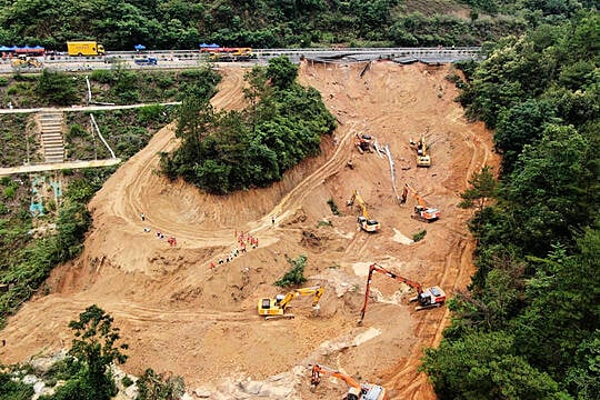 China Sends Vice Premier To Oversee Recovery Effort After Road Collapse Kills 48