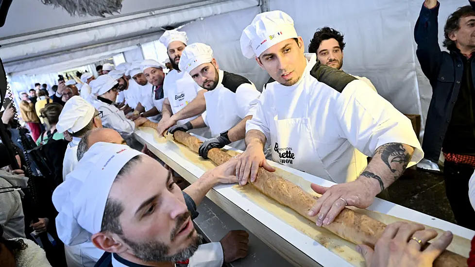 World Record For Longest Handcrafted Baguette Broken In France