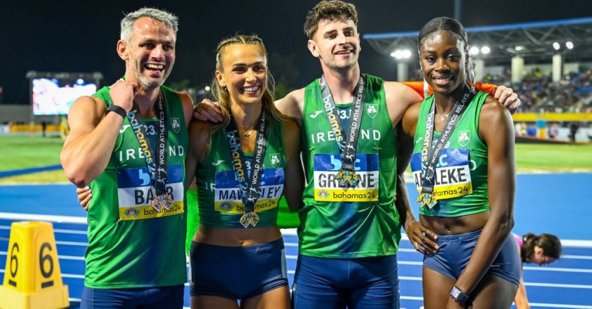 Ирландският отбор за смесена щафета спечели бронзов медал на световните щафети