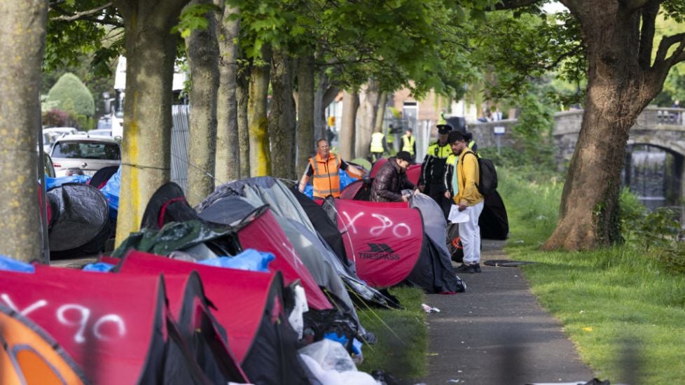 Asylum Seeker Tents Cleared From Grand Canal