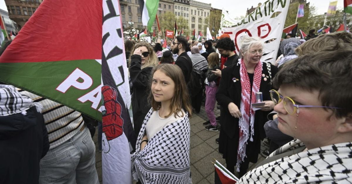 Грета Тунберг се присъедини към пропалестинските протести в Малмьо срещу