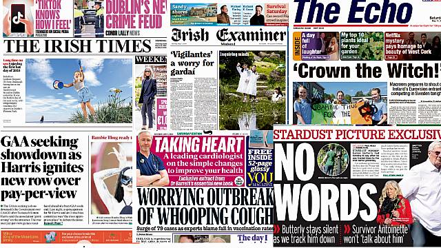 What The Papers Say: Saturday's Front Pages