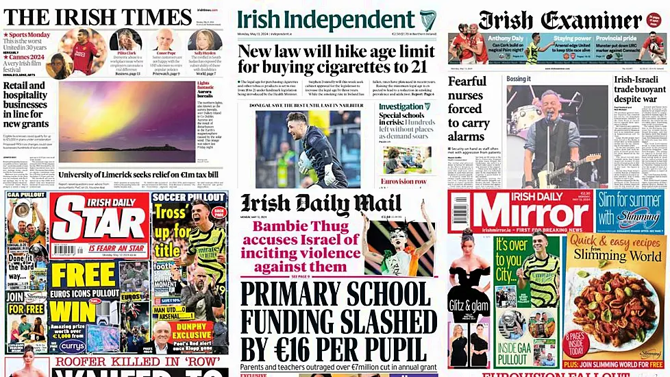 What The Papers Say: Monday's Front Pages