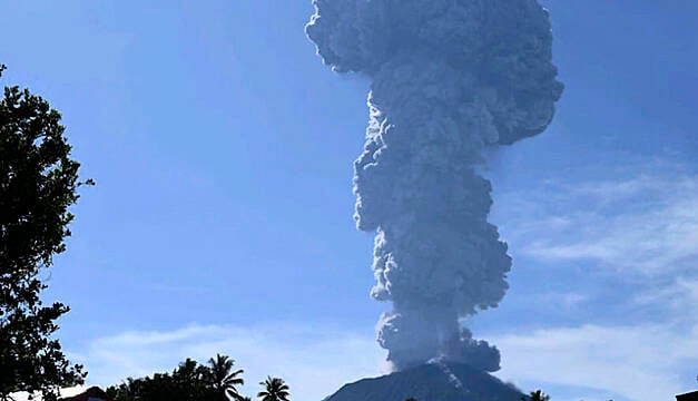 Indonesia’s Mount Ibu Volcano Erupts