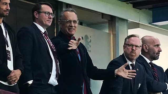 Up The Villa – Tom Hanks Supports Aston Villa At Premier League Game