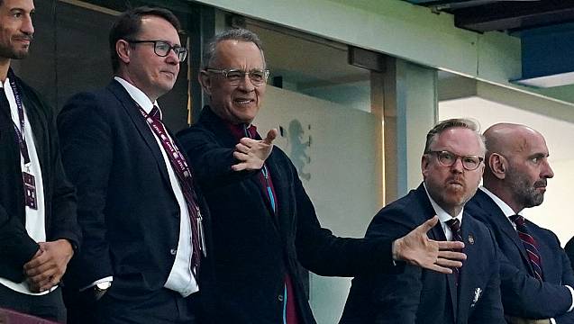 Up The Villa – Tom Hanks Supports Aston Villa At Premier League Game