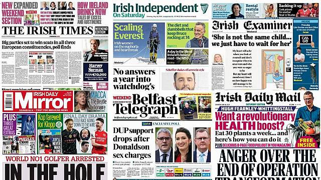 What The Papers Say: Saturday's Front Pages