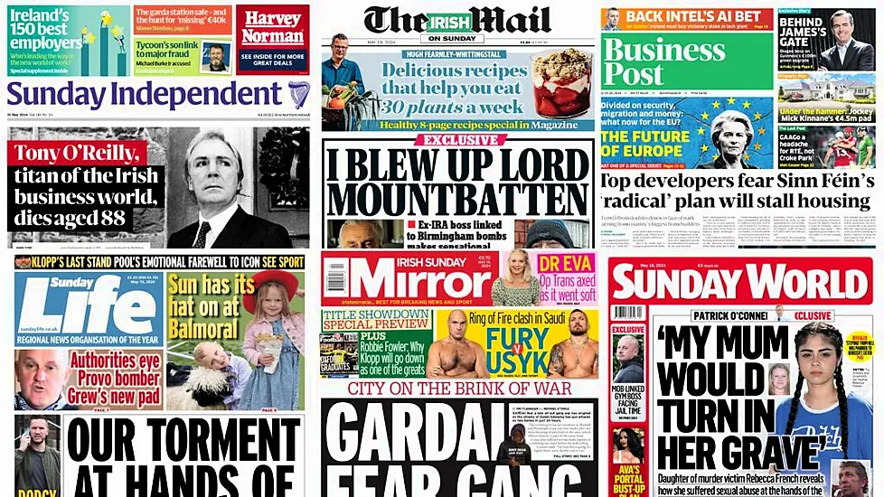 What The Papers Say: Sunday's Front Pages