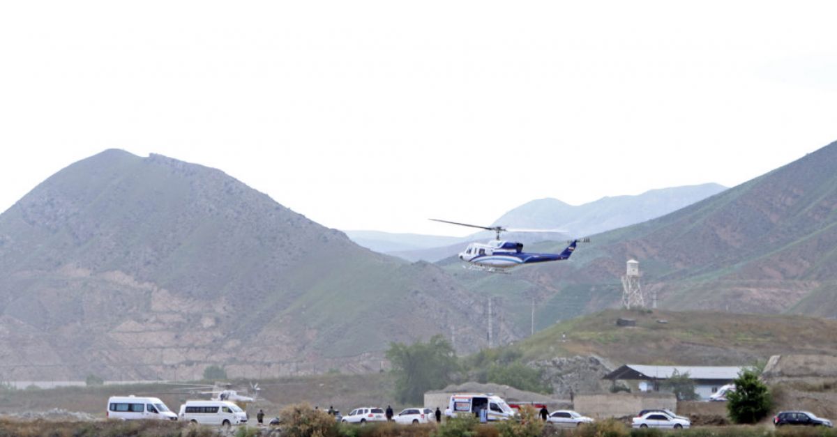 Очевидната катастрофа на хеликоптер превозващ президента и външния министър на