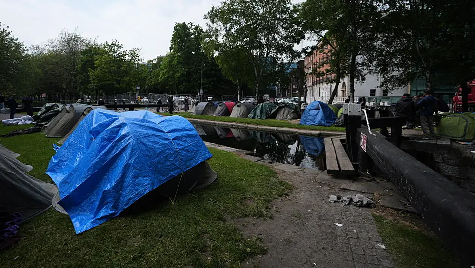 Asylum Seeker Tents Not Removed Because Of Europa League Final, Insists Minister