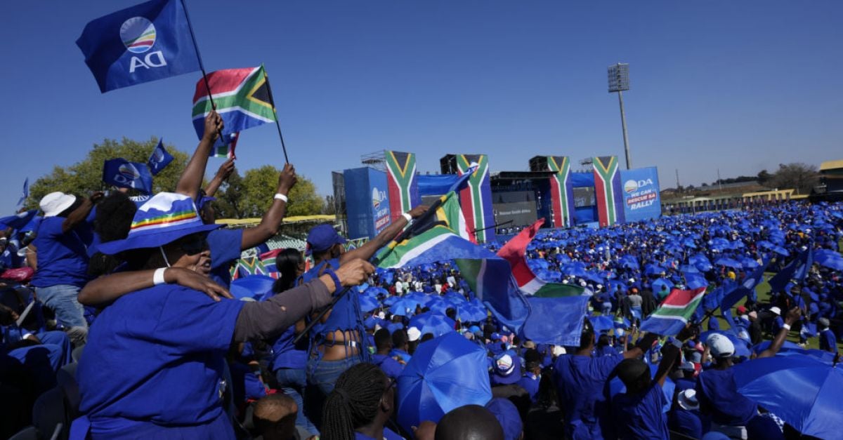 Основната опозиционна партия в Южна Африка Демократичен алианс отправи своя