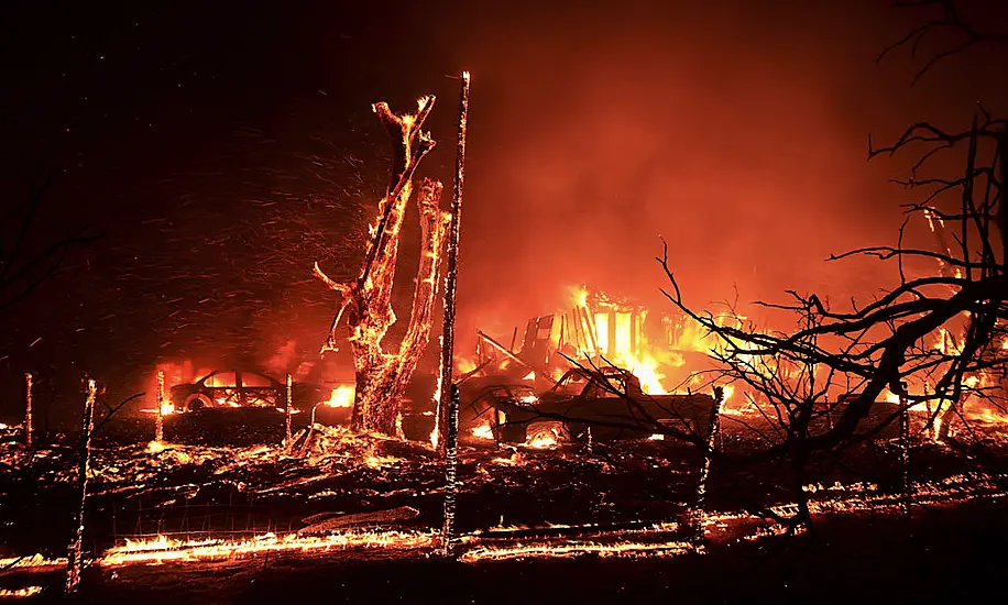 California Firefighters Battle Wind-Driven Wildfire East Of San Francisco