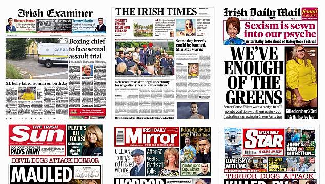 What The Papers Say: Thursday's Front Pages