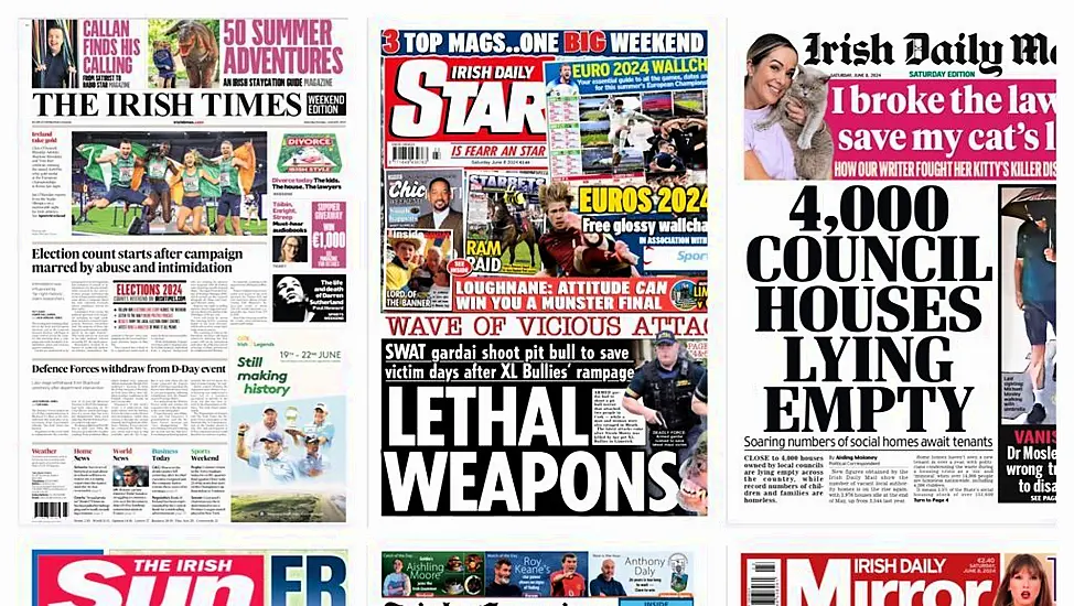 What The Papers Say: Saturday's Front Pages