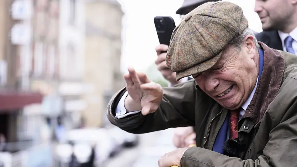 Objects Thrown At Nigel Farage During Campaign Trip To Barnsley