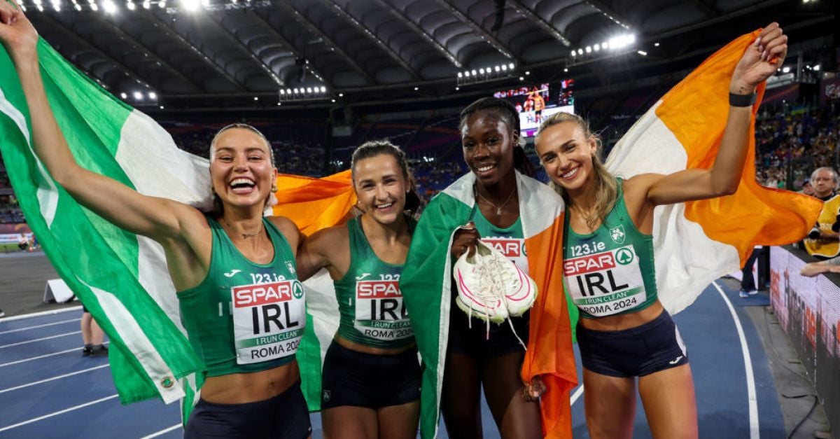 Ирландският женски отбор на 4 х 400 метра спечели сребърен медал на Европейското първенство в Рим