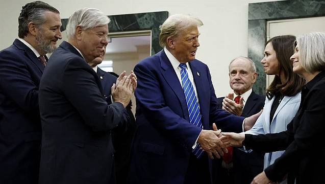 Trump Arrives On Capitol Hill To Meet With Republican Lawmakers