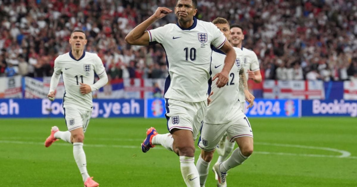 Джуд Белингам с глава води Англия към победата над Сърбия в началото на Евро 2024