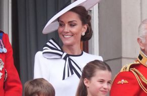 Kate Middleton Wears Monochrome Jenny Packham For Trooping The Colour