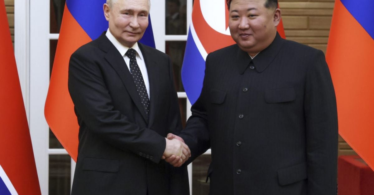 Руският президент Владимир Путин и севернокорейският лидер Ким Чен Ун