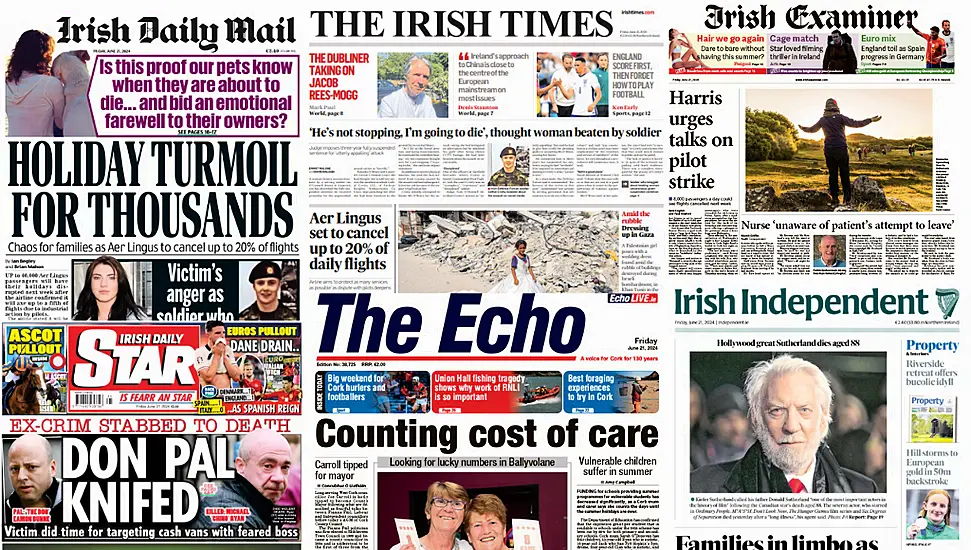 What The Papers Say: Friday's Front Pages