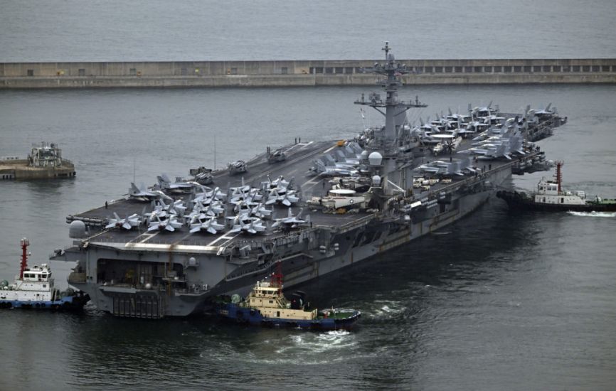 Us Aircraft Carrier Arrives In South Korea For Military Training Exercise