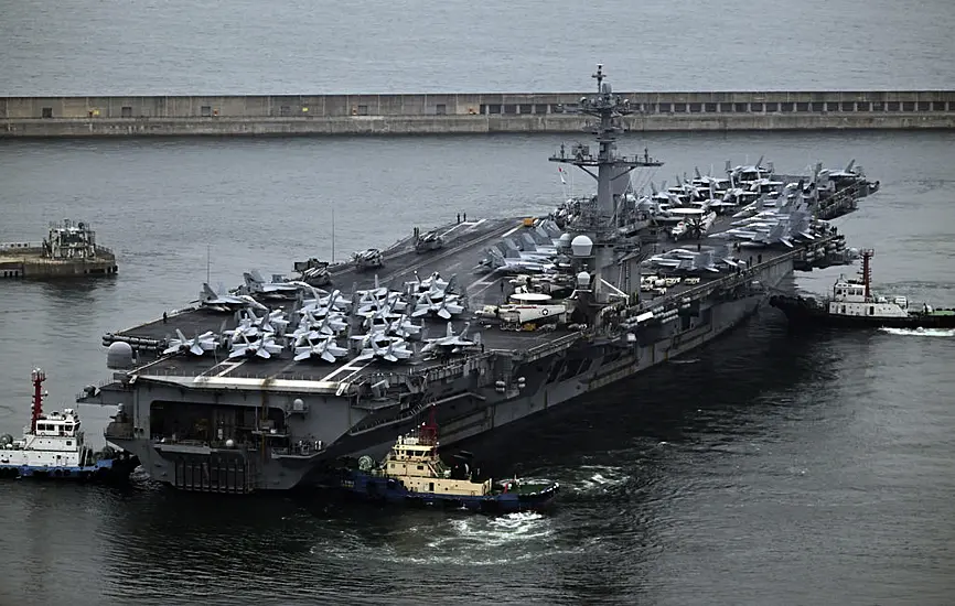 Us Aircraft Carrier Arrives In South Korea For Military Training Exercise