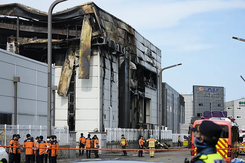 South Korean Investigators Search Factory Ruins After Fire Kills 23