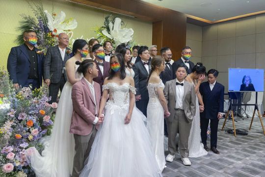 10 Same-Sex Couples In Hong Kong Married Via Video Chat