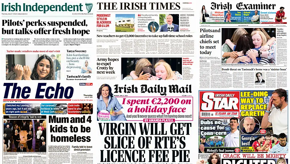 What The Papers Say: Thursday's Front Pages