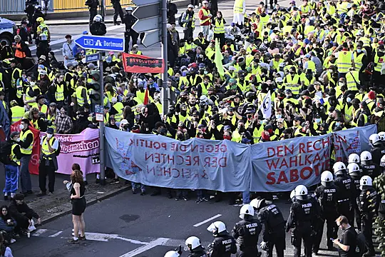 Opponents Stage Protests As German Far-Right Party Opens Convention